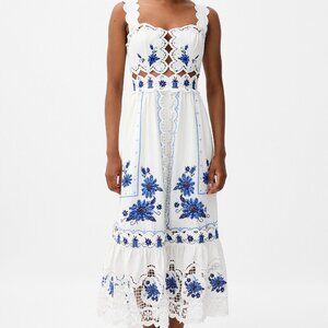 Farm Rio Sunflower linen dress
